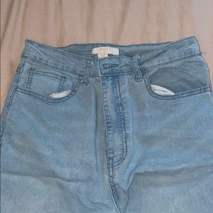 High Waisted Light Wash Skinny Jeans